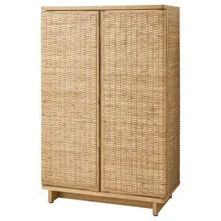 FRYKSÅS cabinet, rattan, 81x124 cm