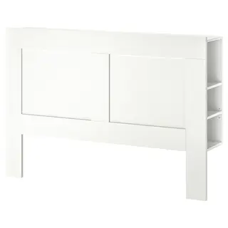BRIMNES headboard with storage compartment, white, Width 186 x Depth 28 x Height 111 cm