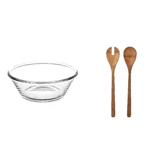 GRÖNSAKER/VARDAGEN set: serving bowl + 2-piece salad servers set