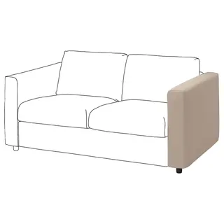 VIMLE cover for armrest, Hallarp beige