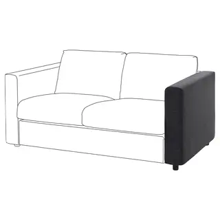 VIMLE armrest, Hillared anthracite, Width 15 x Depth 93 cm