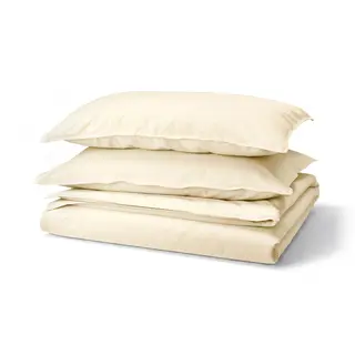 ÄNGSLILJA duvet cover and 2 pillowcases, natural, 240x220/50x80 cm