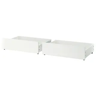 MALM bed storage box for high bed frame, white, 200 cm
