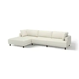 UPPÅKRA 4,5-seat modular sofa, with chaise longue, left/Axvall off-white