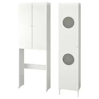 NYSJÖN storage combination for laundry, white, 105x32x190 cm