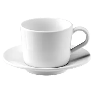 IKEA 365 + cup with saucer, white, 13 cl