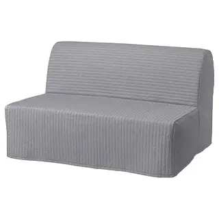 LYCKSELE LÖVÅS 2-seat sofa-bed, Knisa light grey, Width 142 x Depth 100 x Height 87 cm