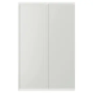 ASPUDDEN 2-p door f corner base cabinet set, light grey, 25x80 cm