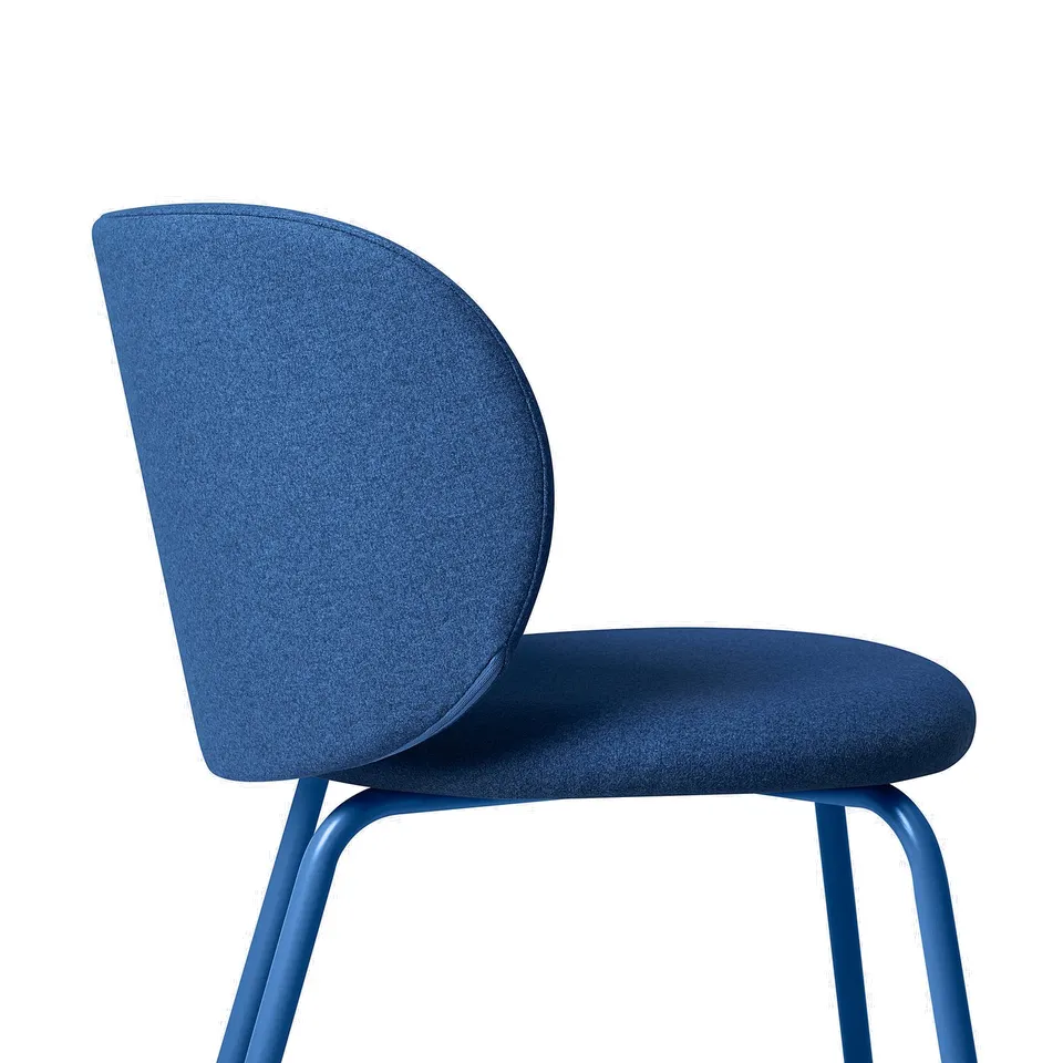 TONSTAD Table and 2 chairs, off-white/Tonerud blue, 80/120x70 cm