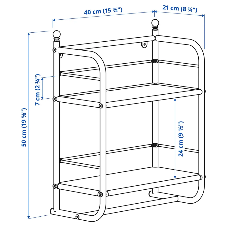 Illustration with measurements for the product: FRÖSJÖN.