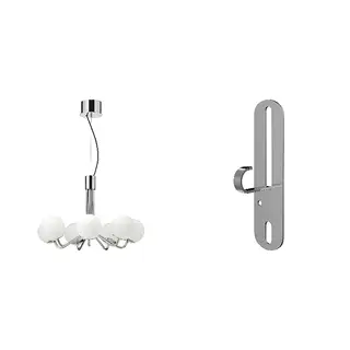 FÖRUT/SIMRISHAMN set: chandelier, 7-armed + pendant/ceiling lamp hook