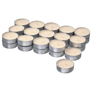GLANSLIND scented tealight, smoky vanilla/light beige, 3.5 hr