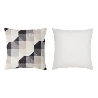 FJÄDRAR/SVARTHÖ set: cushion cover + cushion pad