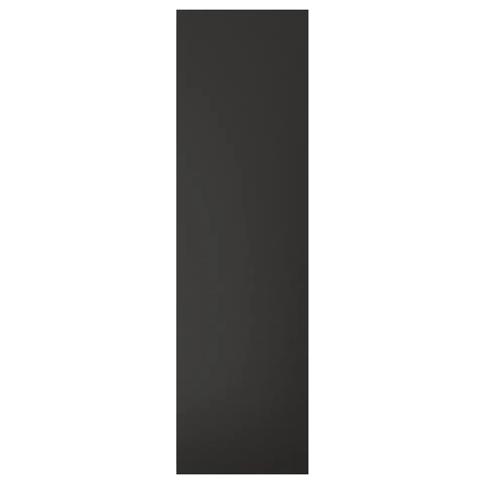 Black rectangular panel from NICKEBO, sleek modern design, recycled wood and plastic.