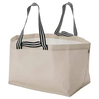 GÖRSNYGG carrier bag, large, light beige, 57x37x39 cm/71 l