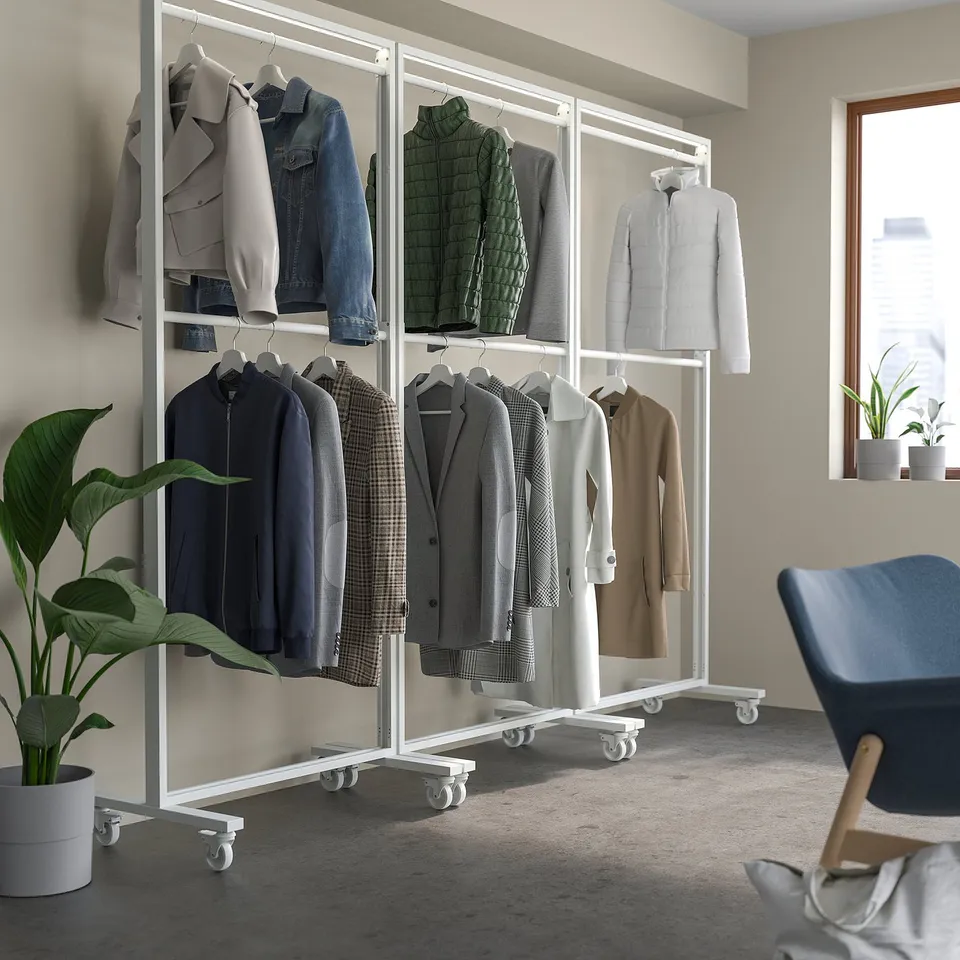 part: MITTZON clothes rail for frame w castors