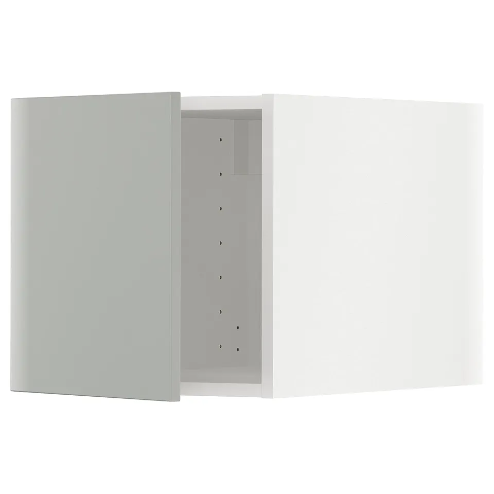 Modern grey cabinet from ikea METOD series, featuring sleek design and multiple compartments.