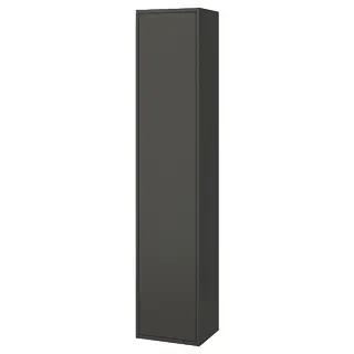 HAVBÄCK high cabinet with door, dark grey, 40x35x195 cm