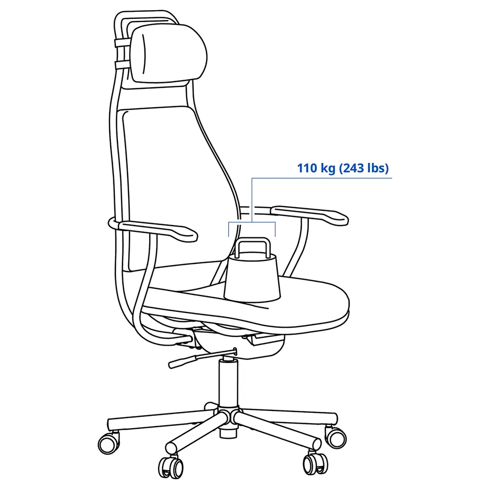Illustration with measurements for the product: LÖPARBANA.