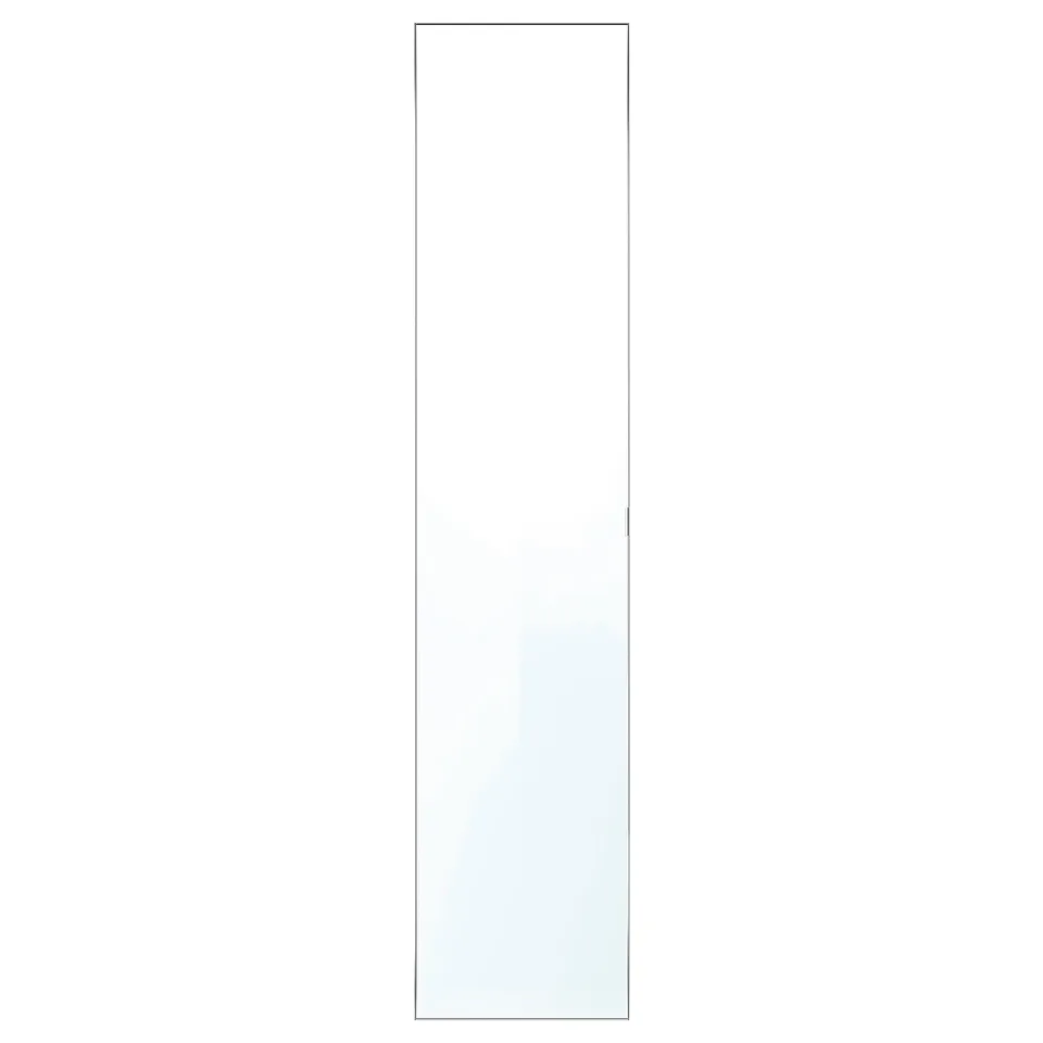 ÅHEIM mirror door, sleek design with aluminium frame, reflective surface, soft-close hinges.