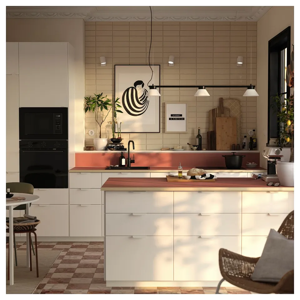 SAMBORD Pendant lamp with 3 lamps, black/white