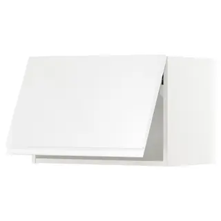 METOD wall cabinet horizontal, white/Voxtorp high-gloss/white, Width 60.0 x Depth 38.6 x Height 40.0 cm