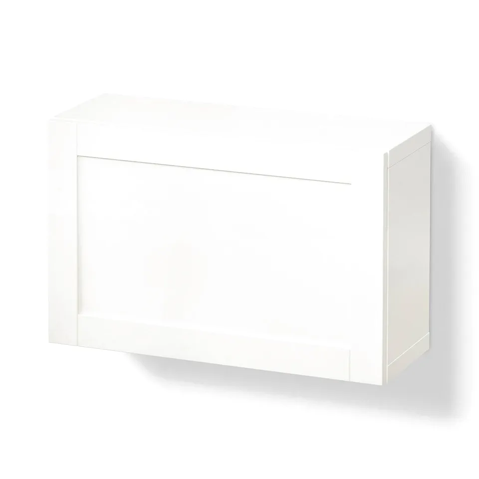 BESTÅ Wall-mounted cabinet combination, white/Hanviken white, 60x22x38 cm