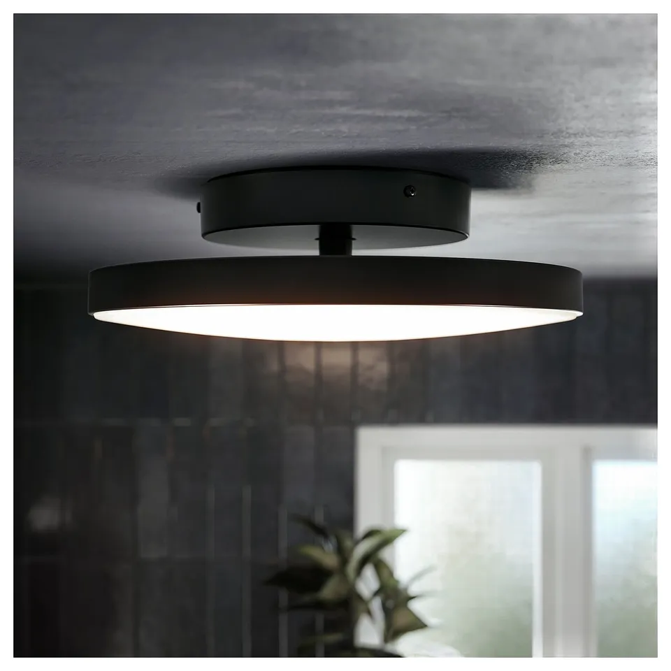 KABOMBA LED ceiling lamp, matt/black, 36 cm
