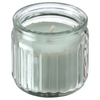 HÖKGÖK scented candle in glass, Apple light green, 12 hr