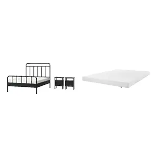 STJÄRNÖ/ÅKLABBEN Bed with 12cm thick mattress, latex, 5 comfort zones, medium firm