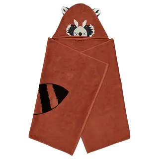 ALPTALL towel with hood, red panda, 70x140 cm