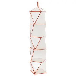 TIGERFINK storage with 5 compartments, beige/orange