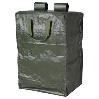 KOMPISHÄNG hanging storage with 3 compartments, green, 40x30x66 cm