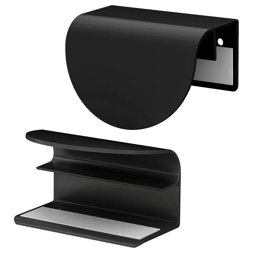 LATMASK Clip-on handle, black, 60 mm 2 pack