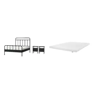 STJÄRNÖ/ÅRBERGET Bed with 8cm thick mattress, latex,5 comfort zones, medium firm