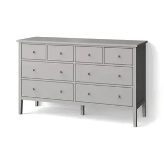 GULLABERG chest of 8 drawers, grey/anchor/unlock-function, 168x48x100 cm