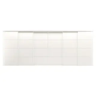 SKYTTA / MEHAMN sliding door combination, white/double sided white, 603x240 cm