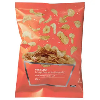 FESTLIGT potato crisps, salted, 150 g