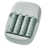 STENKOL / LADDA battery charger and 4 batteries