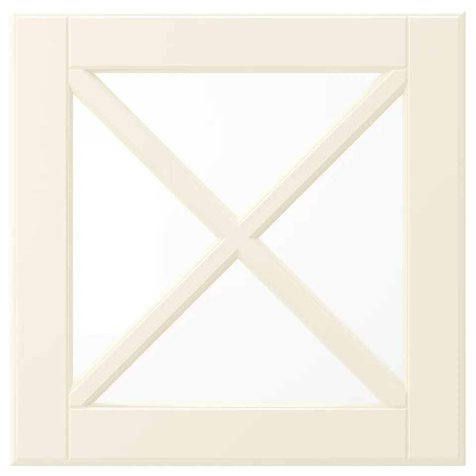 part: BODBYN glass door with crossbar