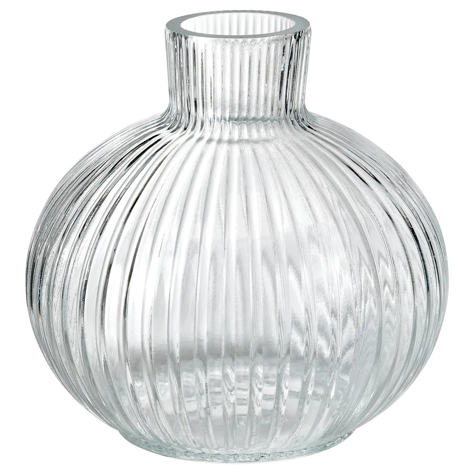 GRÅSPARV Vase, clear glass, 10 cm