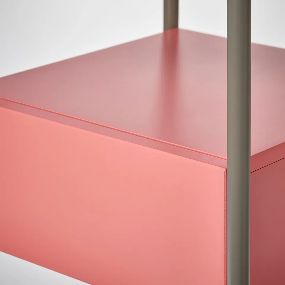 BLANKHÄLLAN Bedside table, beige/pink