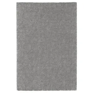 STOENSE rug, low pile, medium grey, 133x195 cm
