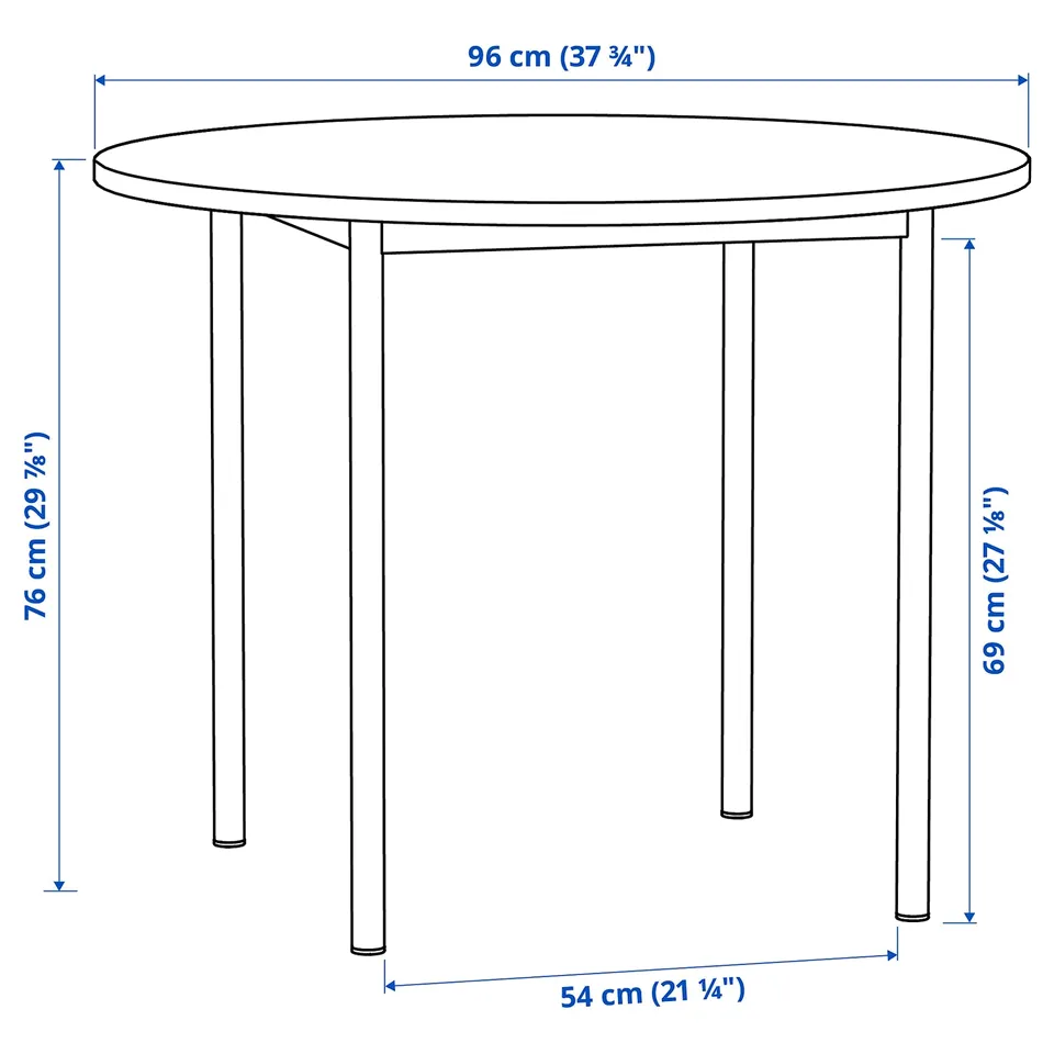 IKEA PS 2026 / HÖGVED Table and 4 chairs, green/pine, 96 cm