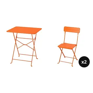 SUNDSÖ set: gateleg table + folding chair x2