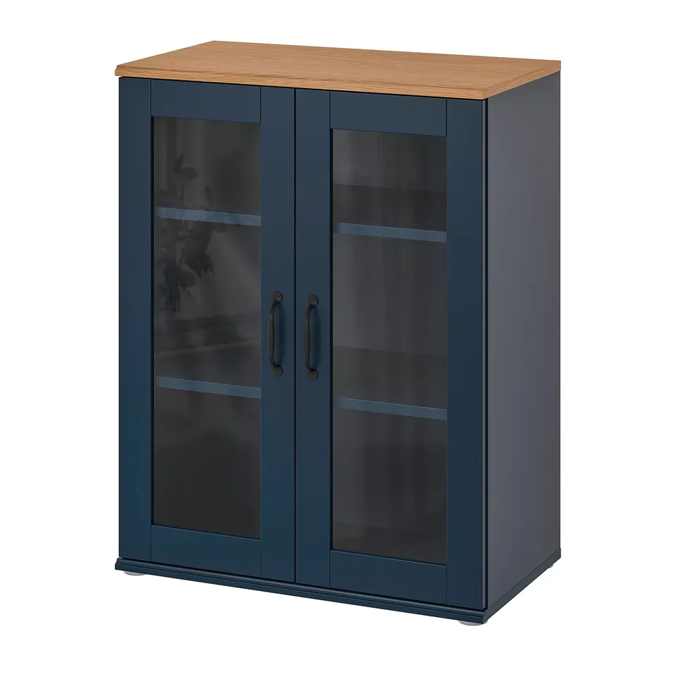 part: SKRUVBY cabinet with glass doors