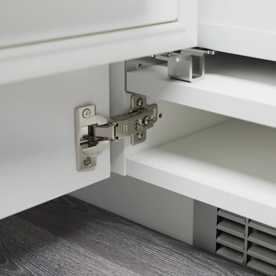 Adjustable cabinet hinge with slots