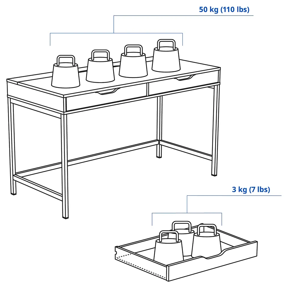 Illustration with measurements for the product: ALEX.
