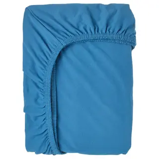 BARNDRÖM fitted sheet for extendable bed, blue, 80x130 cm