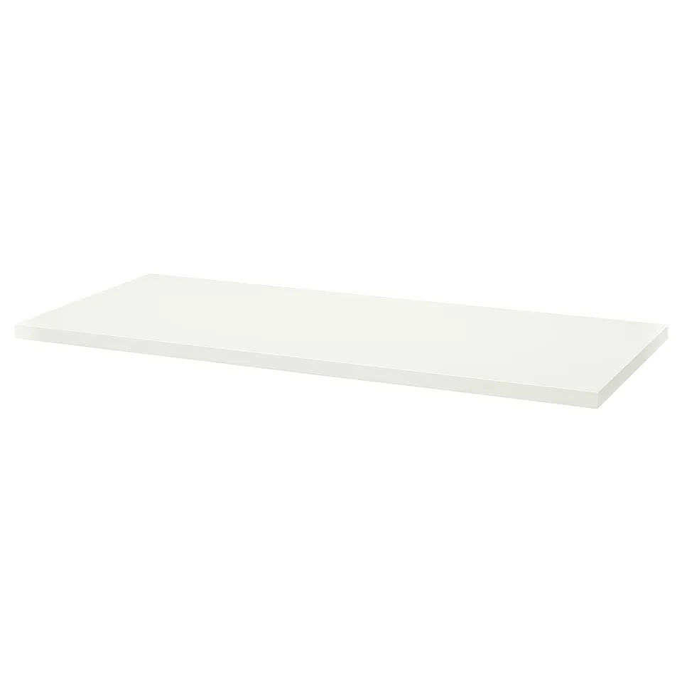 LAGKAPTEN: white rectangular table top, sleek design, made from fibreboard and particleboard.